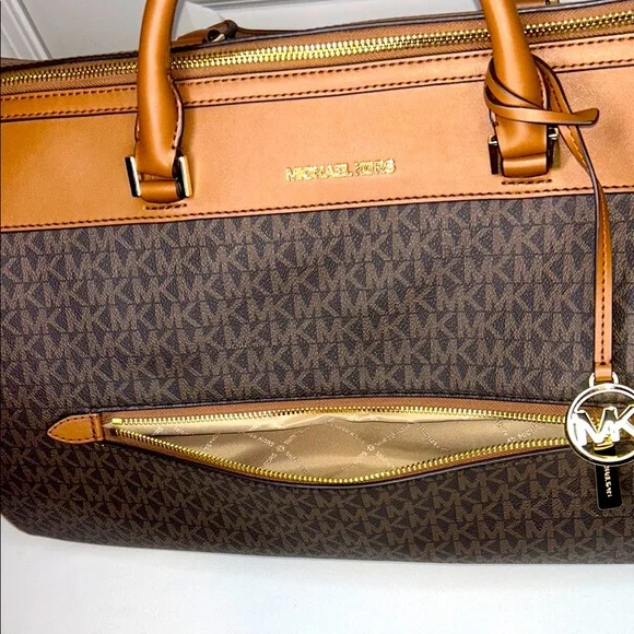 Michael Kors Jet Set Travel Extra-Large Signature Logo Duffel Bag - Picture 9 of 15